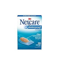 Nexcare Waterproof Clear Bandage, One Sizes, 20 ct Packages (Pack of 6)
