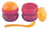 Sassy 669280 - Thermo-Schaelchen-Set, 2 Stk. inkl. Loeffel - Bisphenol-A frei