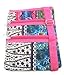 Boho Patchwork Print with Hot Pink Trim Small Hipster Cross Body Shoulder Bag Purse Handbag