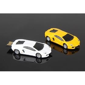 16 GB Lamborghini Murcielago Car USB flash pen drive memory stickPen - yellow