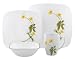 Kitchen & Housewares : Corelle Square Vitrelle 16 Piece Dinnerware Set, Buttercup