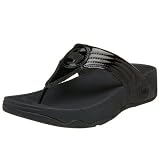 FitFlop Womens Walkstar III Thong Sandal,Black,8 M US