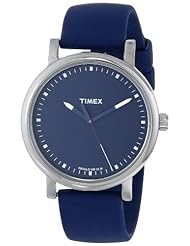 Timex Unisex T2N9279J Originals Classic Round Blue Silicone Strap Watch