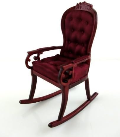Dollhouse Minature Lincoln Rocking Chair Mahogany