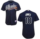 Chipper Jones Jerseys: Atlanta Braves 10 Blue Authentic Cool Base Jersey (XXL/54)