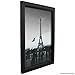 Craig Frames 7171610BK 4 by 10-Inch Photo Frame, Wood Grain Finish, 0.825-Inch Wide, Solid Black