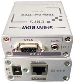 VGA RGBHV + PC Stereo Audio Transmitter Extender via CAT5/6 upto 1000ft SB-6110T