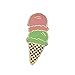 Last Valentine Icecream Enamel Pin Nickel Plated Color Pink and Green Lapel Pin