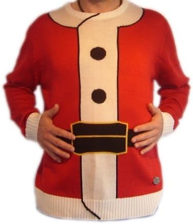 Ugly Christmas Sweater Santa Outfit Red