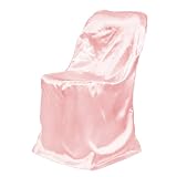 Satin Folding Chair Cover Pink