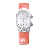 Philip Stein Teslar Womens Diamond Rose Alligator Strap Watch 1D-F-CMOP-ARO