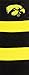 Donegal Bay NCAA Iowa Hawkeyes Gold and Black Stripe Dress Socks