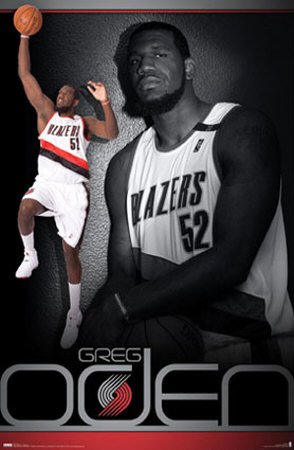 Portland Trail Blazers - Greg Oden Sports Poster Print, 22x34