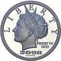 Norfed Liberty Dollar $5 2008 Silver 1/10 Ounce
