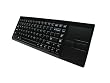 Perixx PERIBOARD-716, Wireless Keyboard with Touchpad - 2.4G - Up to 33 Ft Operating Range - 128 Bit AES Encryption - Large 3.2" Touchpad - Multi Touch Feature with Windows 7 - On/Off Switch - 2xAA Duracell Batteries