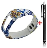 Smart Tech Store Lily Roses Flowers White Replacement Band With Clasp for Garmin Vivofit Only /No tracker/ Wireless Activity Bracelet Sport Wrist band Garmin Vivo fit Bracelet Sport Arm Band Armband