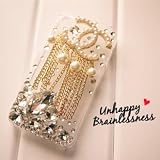 【iphone4s ケース  iphone4 ケース 兼用】　iphone4 ケース/カバー　スワロフスキー風　高級感溢れ！ シャネルマーク仕様　iphone デコケース　超人気の五つスタイルあり！アイフォン4s　ケース/カバー　タイプ1：透明ケース ＣＨＡＮＥＬ