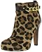 COACH Anabelle Womens Ocelot Animal Print Ankle Boots Booties Shoes Heels Natural