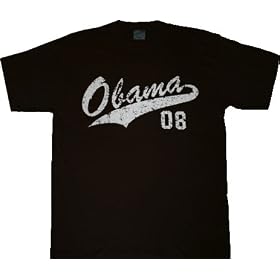 Presidential Candidate Barack Obama 08 Black T-shirt