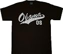 Presidential Candidate Barack Obama 08 Black T-shirt