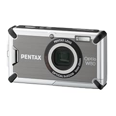 Pentax Optio W80 Digitalkamera (12,1 Megapixel, 5-fach opt. Zoom, 6,4 cm (2,5 Zoll) Display, bis 5m wasserdicht nach IP70) grau
