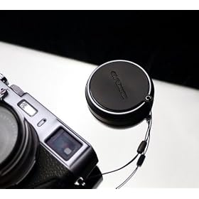 Gariz Genuine Leather XA-CFX100BK Camera Cap Fixs for Fuji Fujifilm X100 Leica X1, Black
