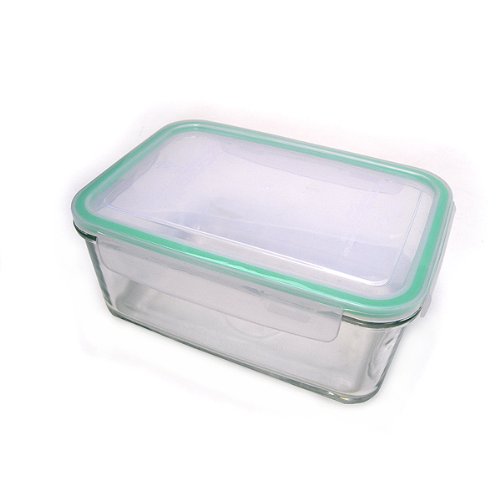 Cuisine Magic 64 ounce Rectangular Locking Glass Food Storage Container