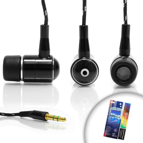 41o%2B0T2TQtL Sonic Alloy Earbuds for BLACKBERRY Phones with 3.5mm Stereo Audio Jack   featuring AP Noise Isolation Technology **Includes Bonus Screen protector