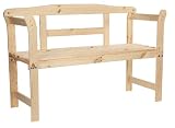 Gartenbank Friesenbank Holzbank Natur mit Steglehne