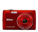 Nikon COOLPIX S4100 14 MP Digital Camera with 5x NIKKOR Wide-Angle Optical Zoom Lens and 3-Inch Touch-Panel LCD (Red)