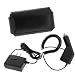 Black Horizontal Pouch Carrying Case + Car Charger + Home Travel Charger for Verizon Motorola Droid A855 Cell Phone