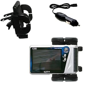 APEX Digital E2go Auto Vent Holder with Car Charger - Uses Gomadic TipExchange