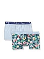 Pepe Jeans London Pack x 2 Bóxers Larry (Multicolor / Azul)