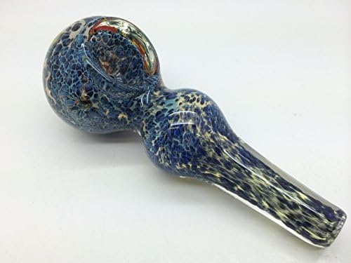 Multi-colored/bubble 4 1/2" Glass pipe spoon shape Incense holder. Manufactured by Crystal rose, handmade Glass Art pipe, inside out one of a kind design