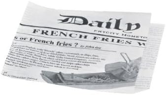 Newsprinted Greaseproof Fryer Bag 5.91 in. - 1000 Pcs Pack