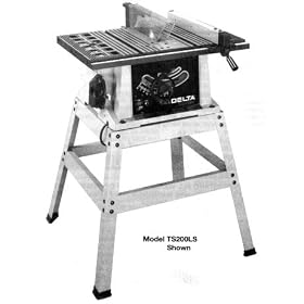 DELTA TS200LS Shopmaster 10-Inch Portable Bench Saw with Legs