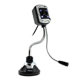GTMax Flexible 12 Mega Pixel High Resolution w/ 4 LED Light & Microphone USB PC Webcam for Dell, Toshiba, Sony, Samsung, HP, LG, ASUS, Acer , Lenovo ,IBM, MSI Laptop, Notebook