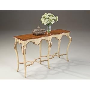 Artist's Originals Rectangular Console Table in Pine n' Cream
