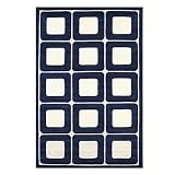 Nejad Rugs Deco Blocks 8 X 11 NAVY/WHITE Area Rug