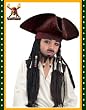 Child's Captain Jack Sparrow Hat with Beaded Braids