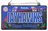 Kansas Jayhawks NCAA Happy Holidays Mini License Plate Christmas Ornament