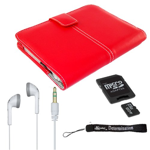 Sony Reader eBook PRS-600 Carrying Case Kit - Package Includes a Synthetic Durable PU Leather Case + Also includes a 4GB Mini SD and Adapter + Stereo In-Ear Headphones (White) + package also comes with a 4-inch eBigvalue TM Determination Hand Strap Image Sony Reader eBook PRS-600 Carrying Case Kit - Package Includes a Synthetic Durable PU Leather Case + Also includes a 4GB Mini SD and Adapter + Stereo In-Ear Headphones (White) + package also comes with a 4-inch eBigvalue TM Determination Hand Strap