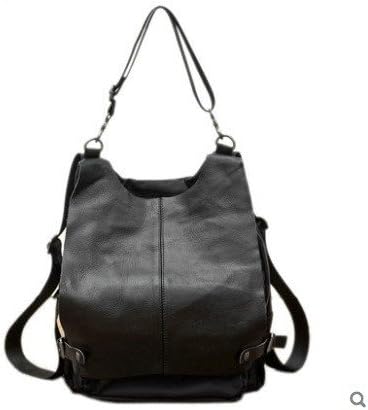 Linshi Tasks Unisex Large Capacity Canvas Backpack Crossbody Messenger Laptop Bag Fits 13" Macbook Black