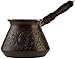 CopperBull Thickest Solid Hammered Copper Turkish Greek Arabic Coffee Pot Stovetop Coffee Maker Cezve Ibrik Briki with Wooden Handle