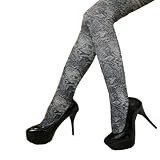Partygaga Sexy Snake Skin Animal Print Grey Tights / Stockings One Size XS, S, M