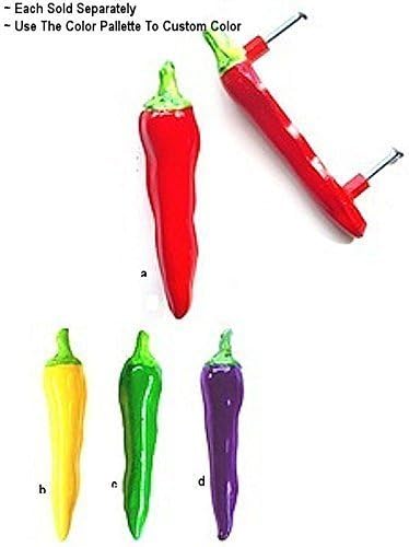 Chili Pepper Vegetable Cabinet Drawer Knobs Pulls Double Screw Barrel Style - 3" Spacing - Vegetable Kitchen Decor Themed Knobs and Pulls FREE SHIPPING!