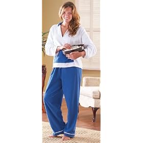 Ladies Guide Gear� Microfleece PJ Set Blue White by Guide Gear