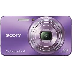 Sony DSC-W570V Digitalkamera (16 Megapixel, 5-fach opt. Zoom, 6,9 cm (2,7 Zoll) Display, bildstabilisiert) violett