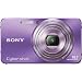 Sony DSC-W570V Digitalkamera (16 Megapixel, 5-fach opt. Zoom, 6,9 cm (2,7 Zoll) Display, bildstabilisiert) violett