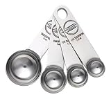 Kitchen & Housewares : KitchenAid Measuring Spoons Set of 4, Stainless Steel
